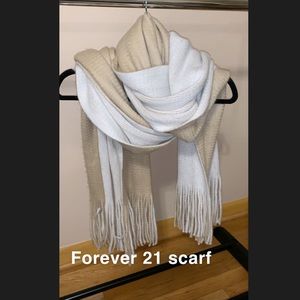 Cream and tan scarf